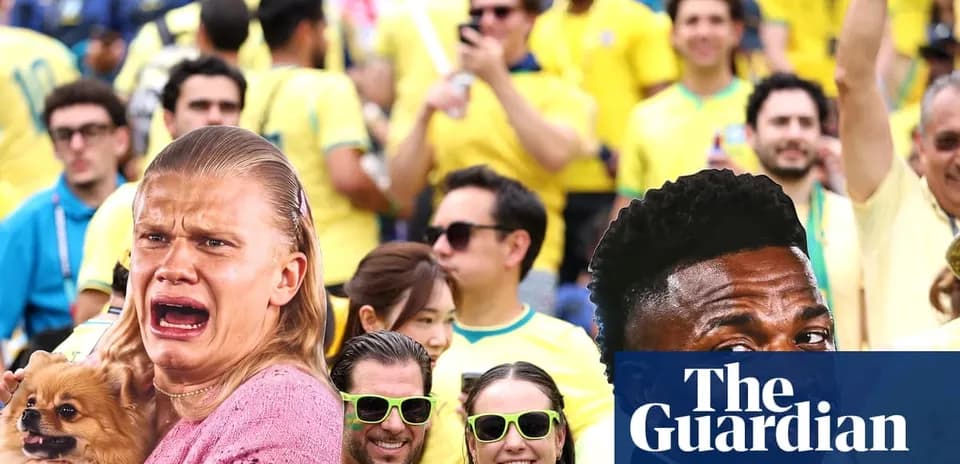 Fans celebrating in yellow jerseys at a match