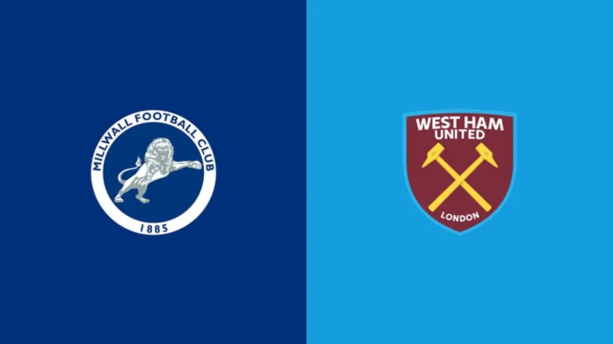 Logos of Millwall and West Ham United clubs
