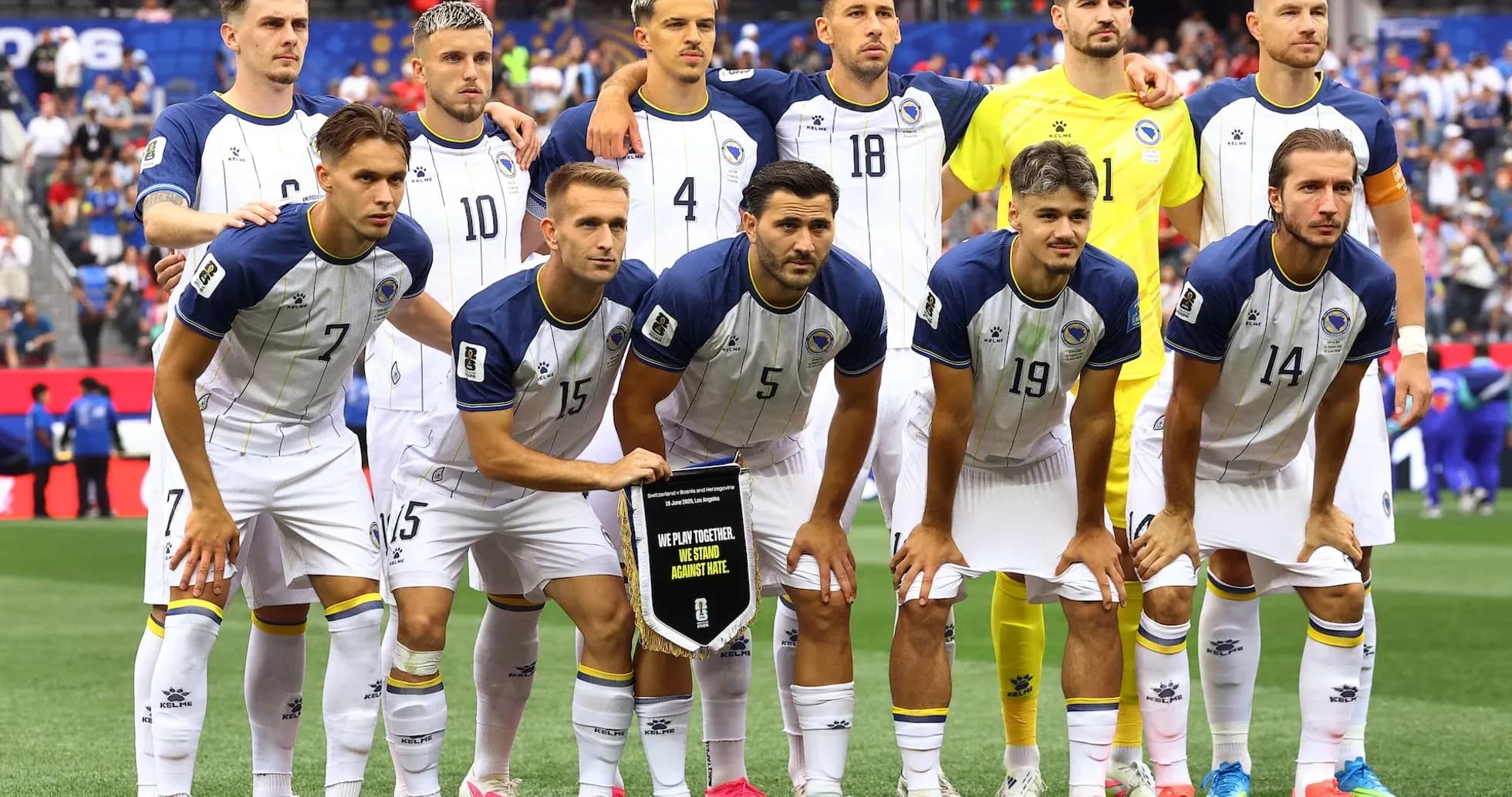 Bosnia and Herzegovina team lineup for match