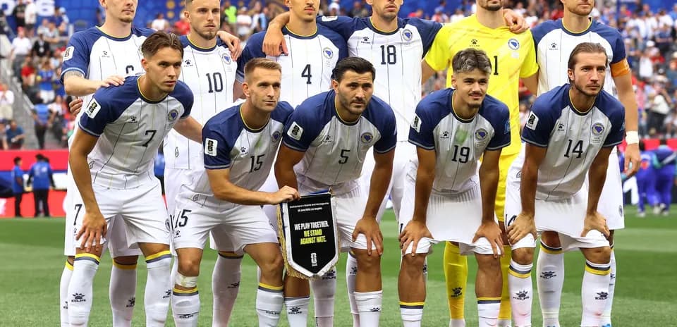 Bosnia and Herzegovina team lineup for match