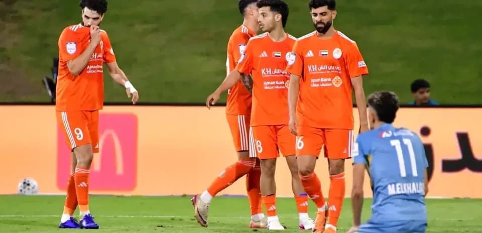 Ajman U23 players during Pro League match