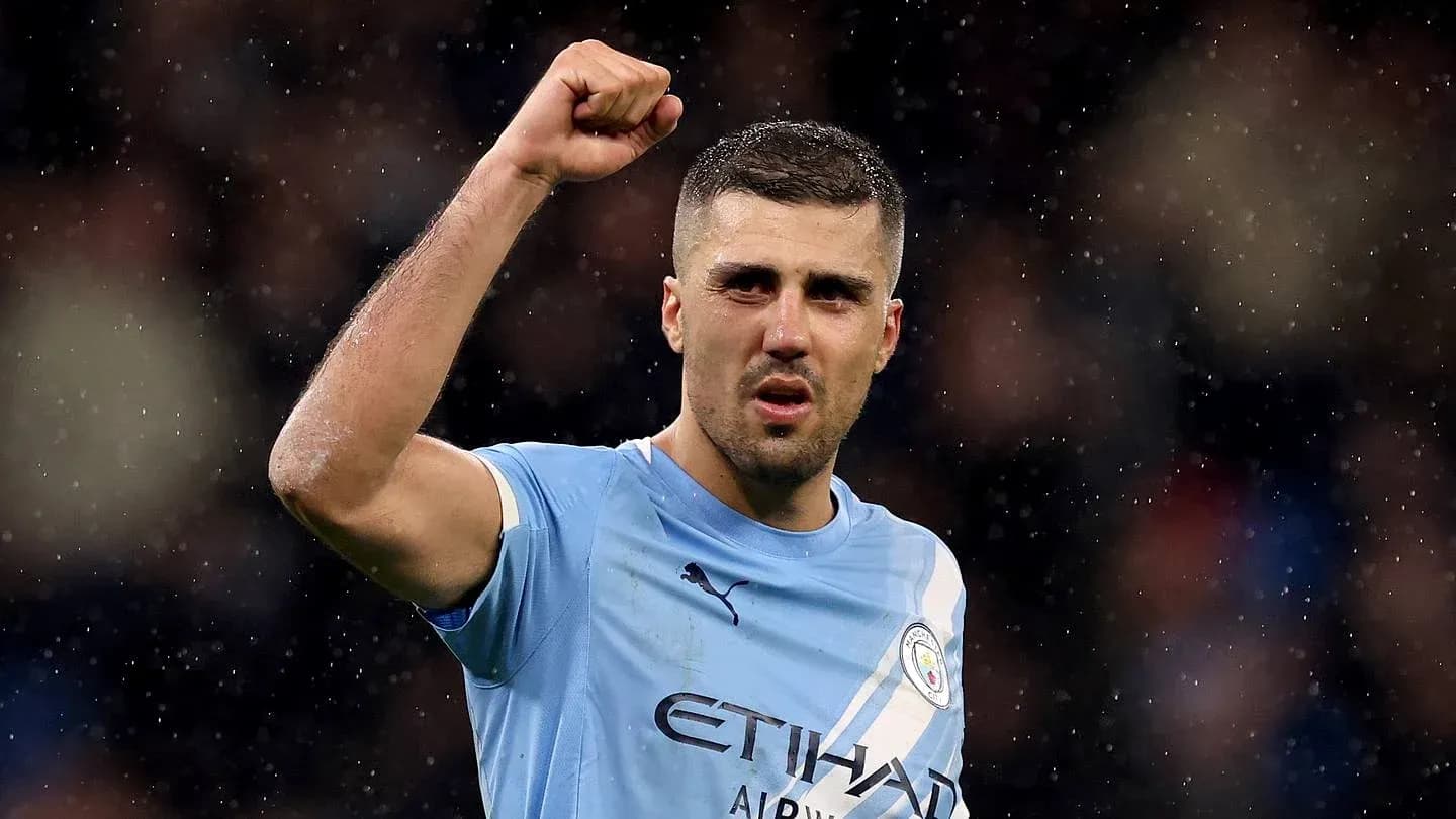 Player celebrating during a Manchester City match