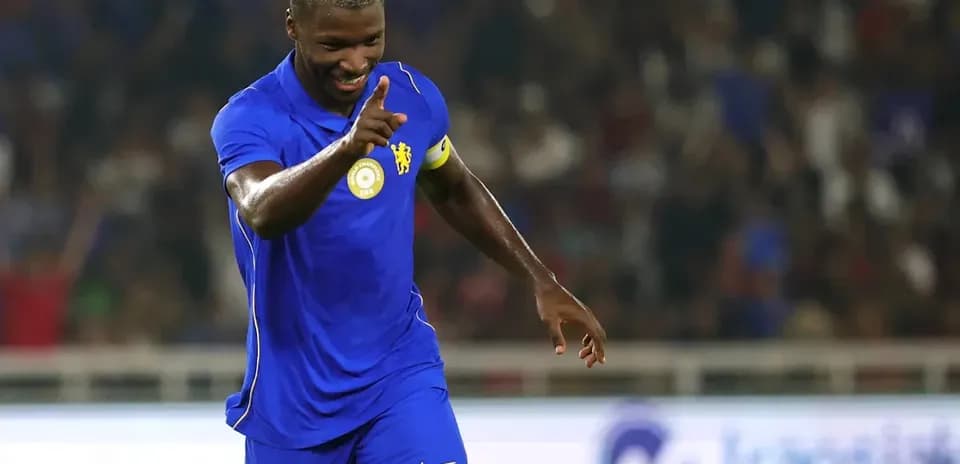 Player celebrating a goal during a match