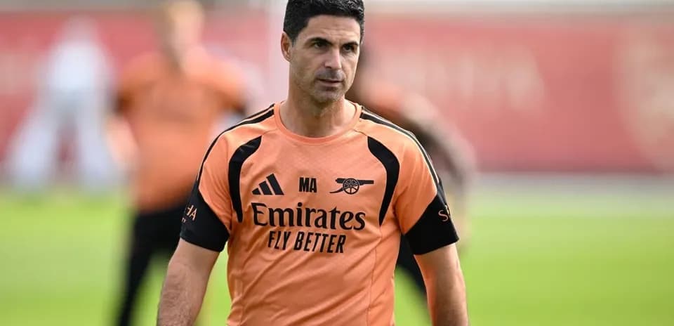 Arsenal manager Mikel Arteta during training session