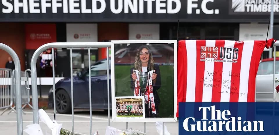 Tributes outside Sheffield United F.C. stadium