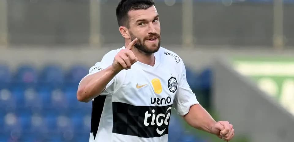 Player celebrating with finger raised during match