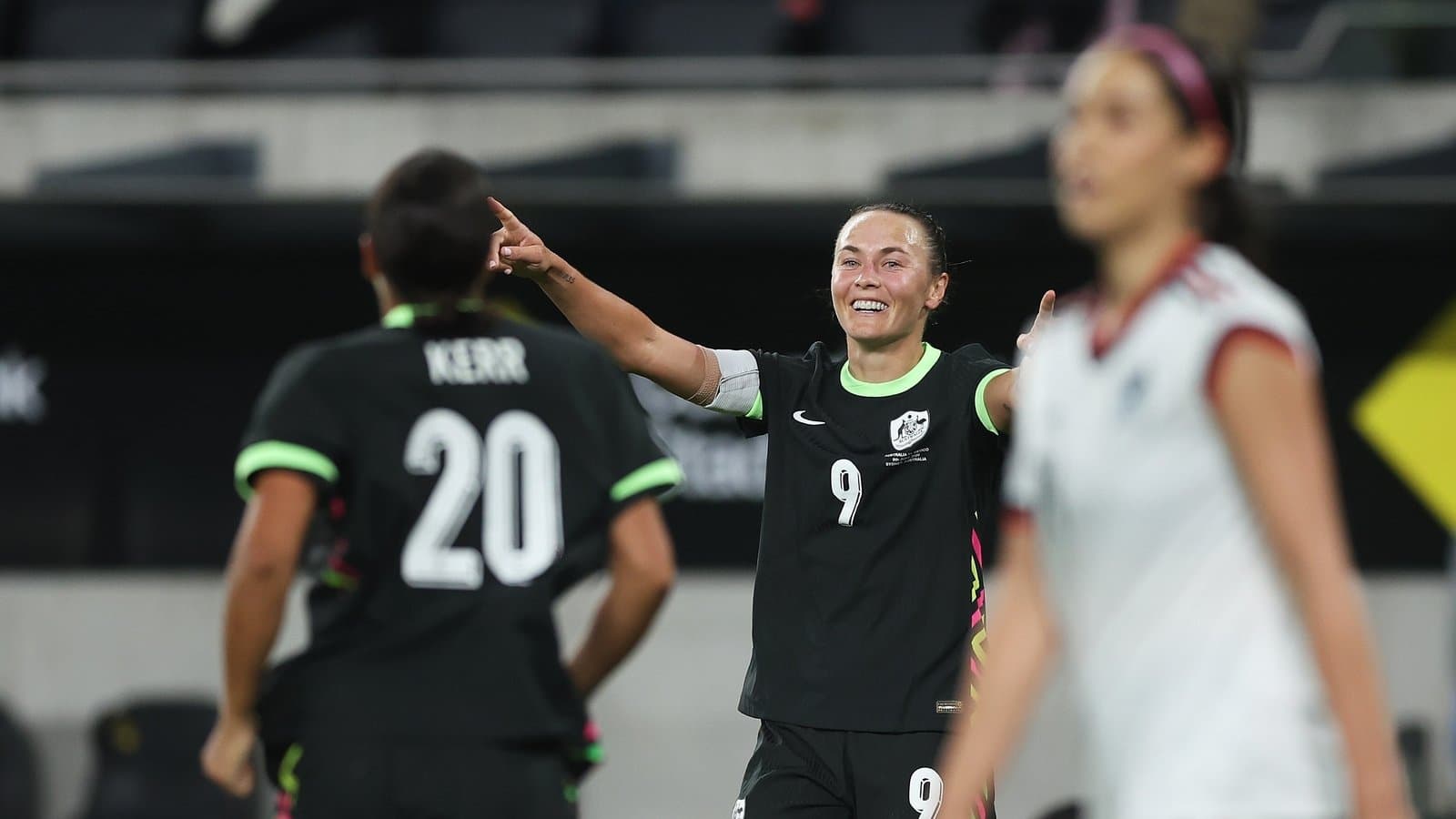 Player celebrating a goal during a match