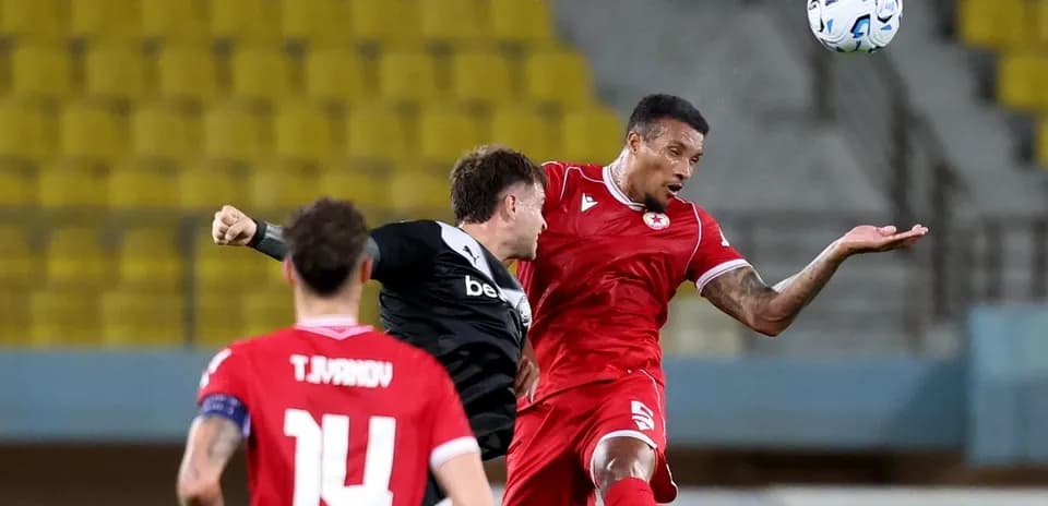 CSKA Sofia player contesting for the ball