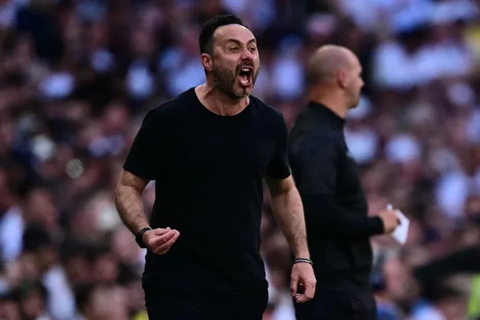 Coach shouting on the sidelines during match