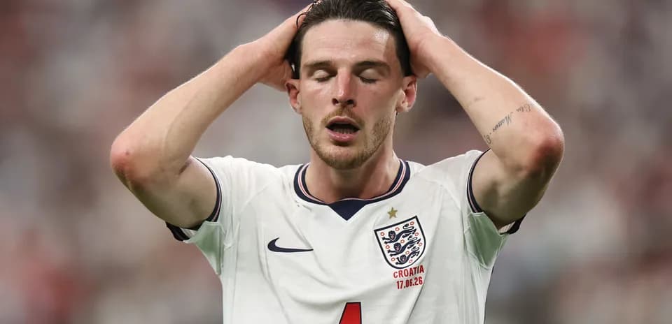 Player holding head in distress during match