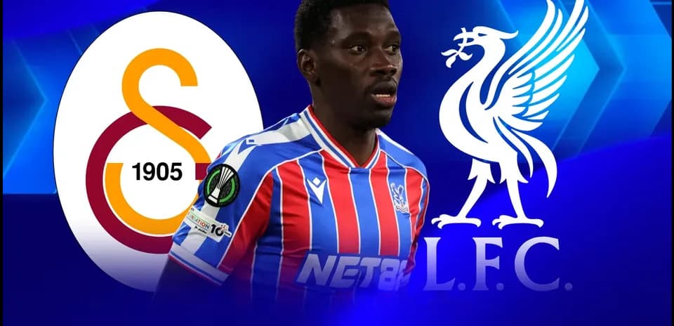 Player wearing Crystal Palace jersey with team logos