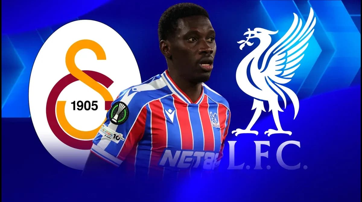 Player wearing Crystal Palace jersey with team logos