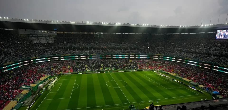 Crowd in stadium during FIFA World Cup match