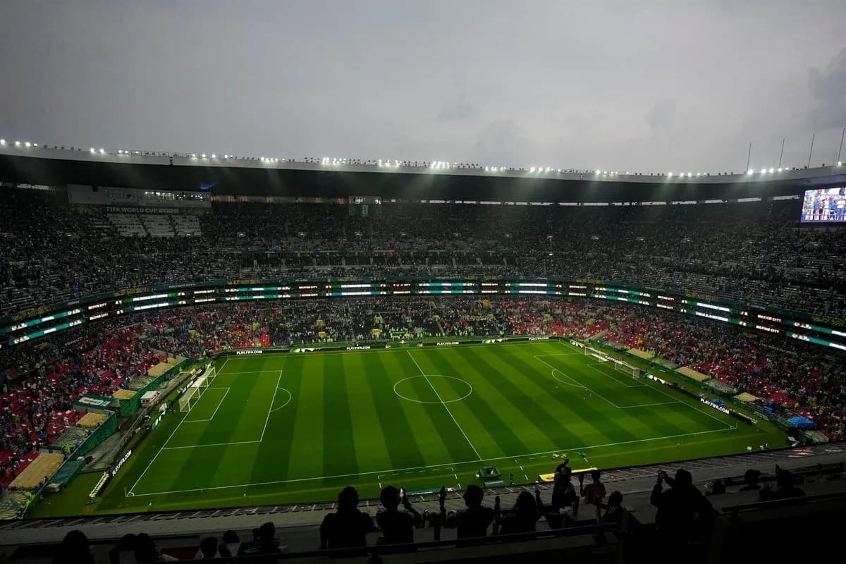 Crowd in stadium during FIFA World Cup match