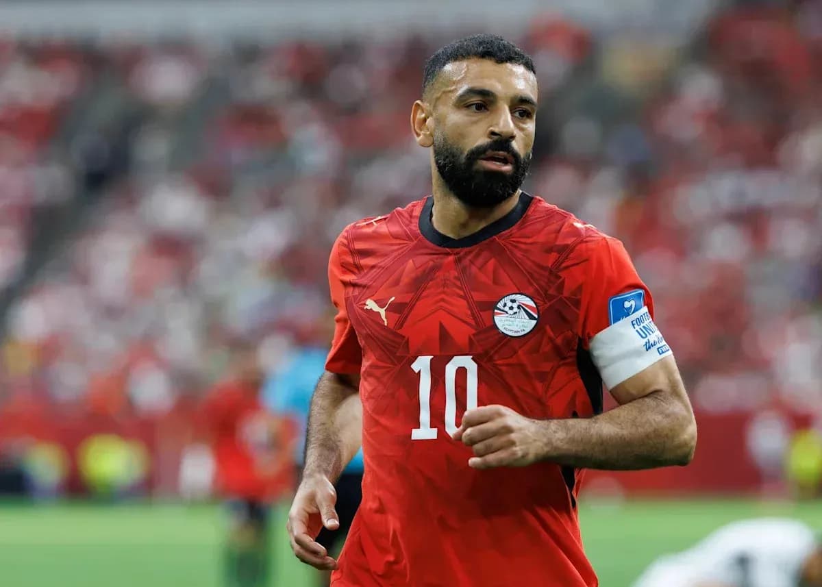Egyptian player wearing jersey number 10 on field