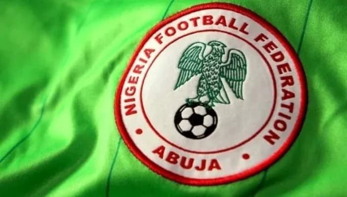 Nigeria Football Federation emblem on green fabric