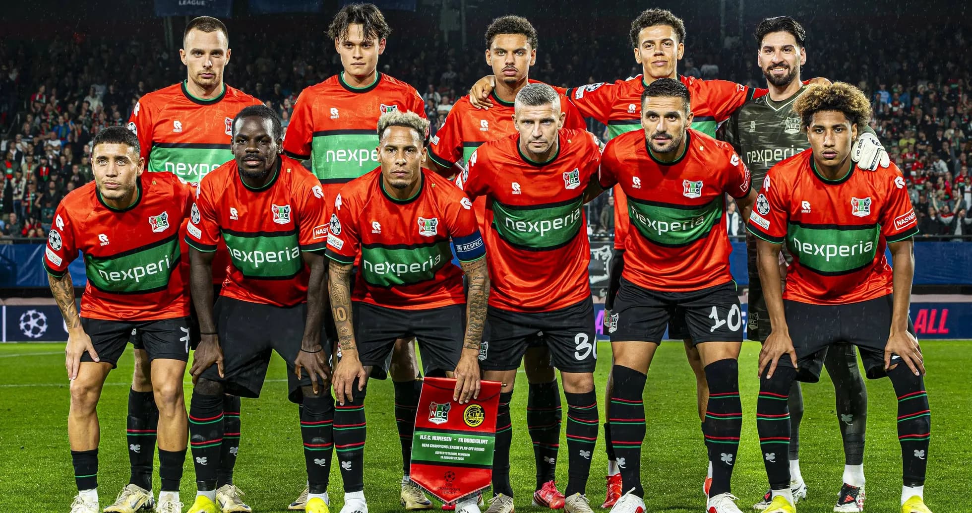 NEC Nijmegen team photo before the match