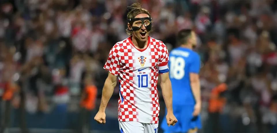Croatian player celebrating during a match