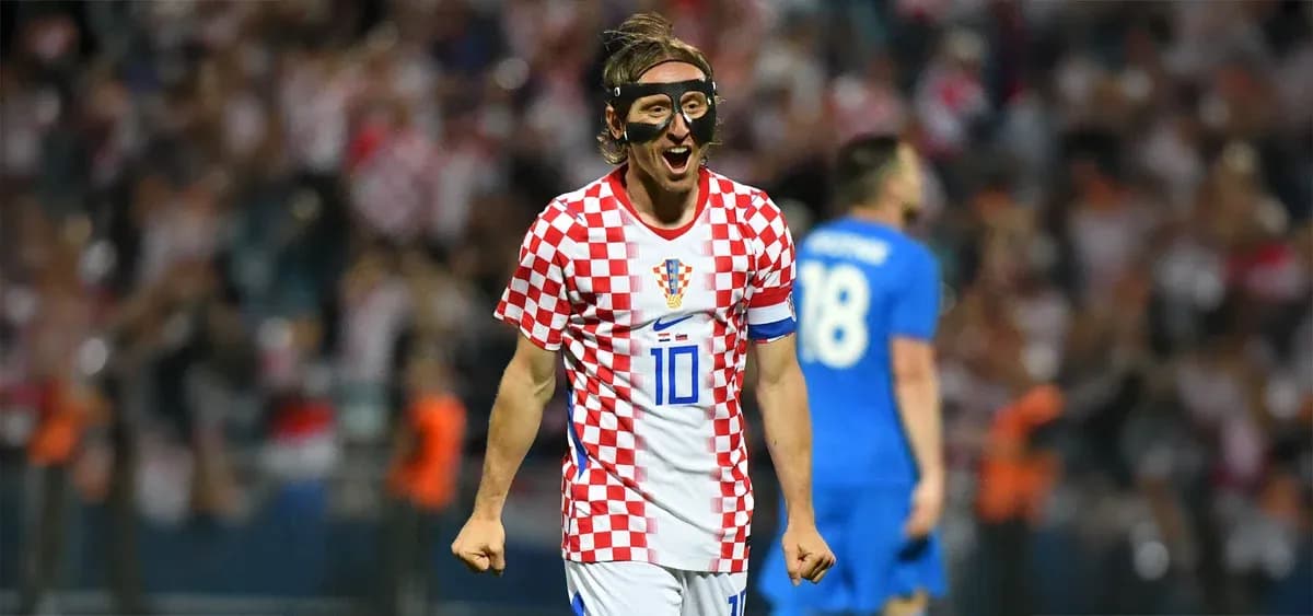 Croatian player celebrating during a match
