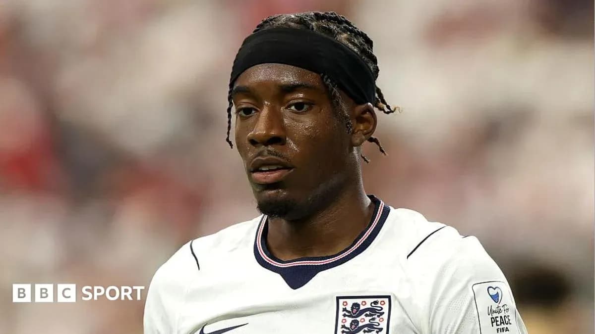 Football player in England kit during match