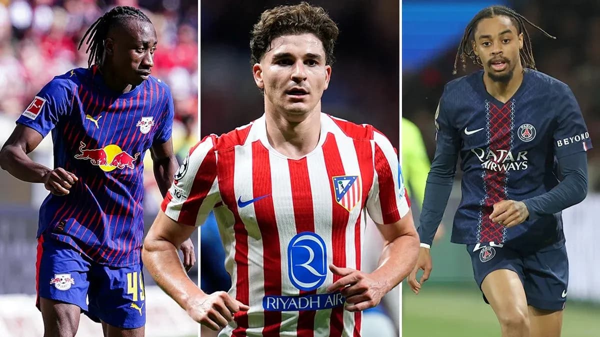 Three football players in action for their clubs