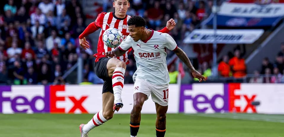 Player kicking the ball during competitive match