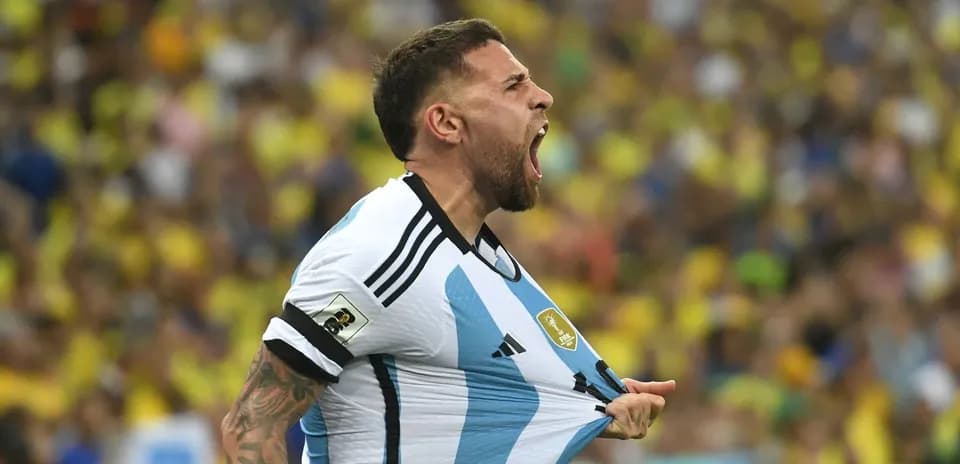 Player celebrating passionately after scoring a goal