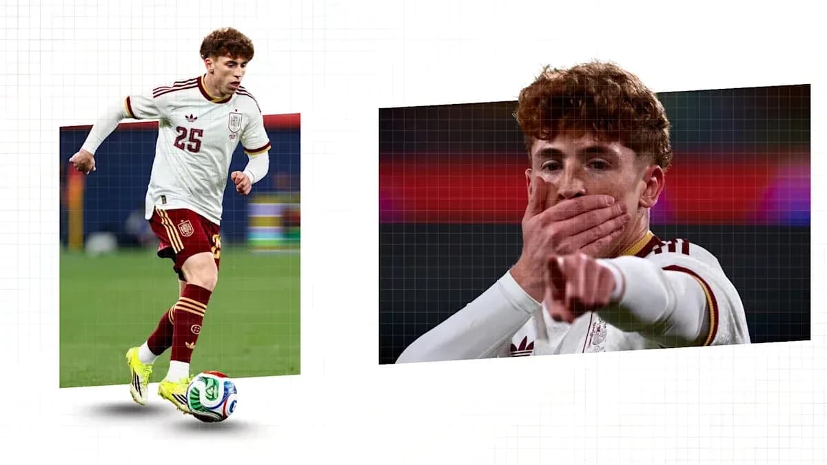 Player dribbling ball and celebrating during match