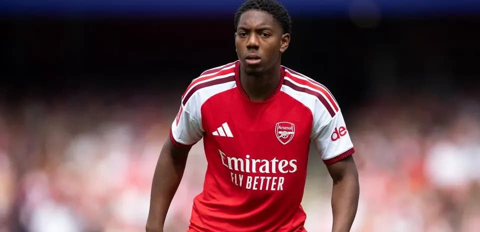 Player in Arsenal kit during a match