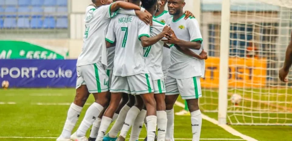 Kariobangi Sharks celebrating a goal
