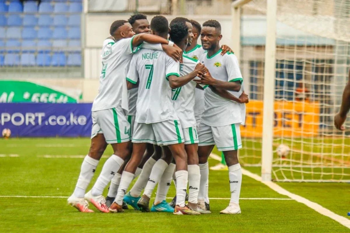 Kariobangi Sharks celebrating a goal