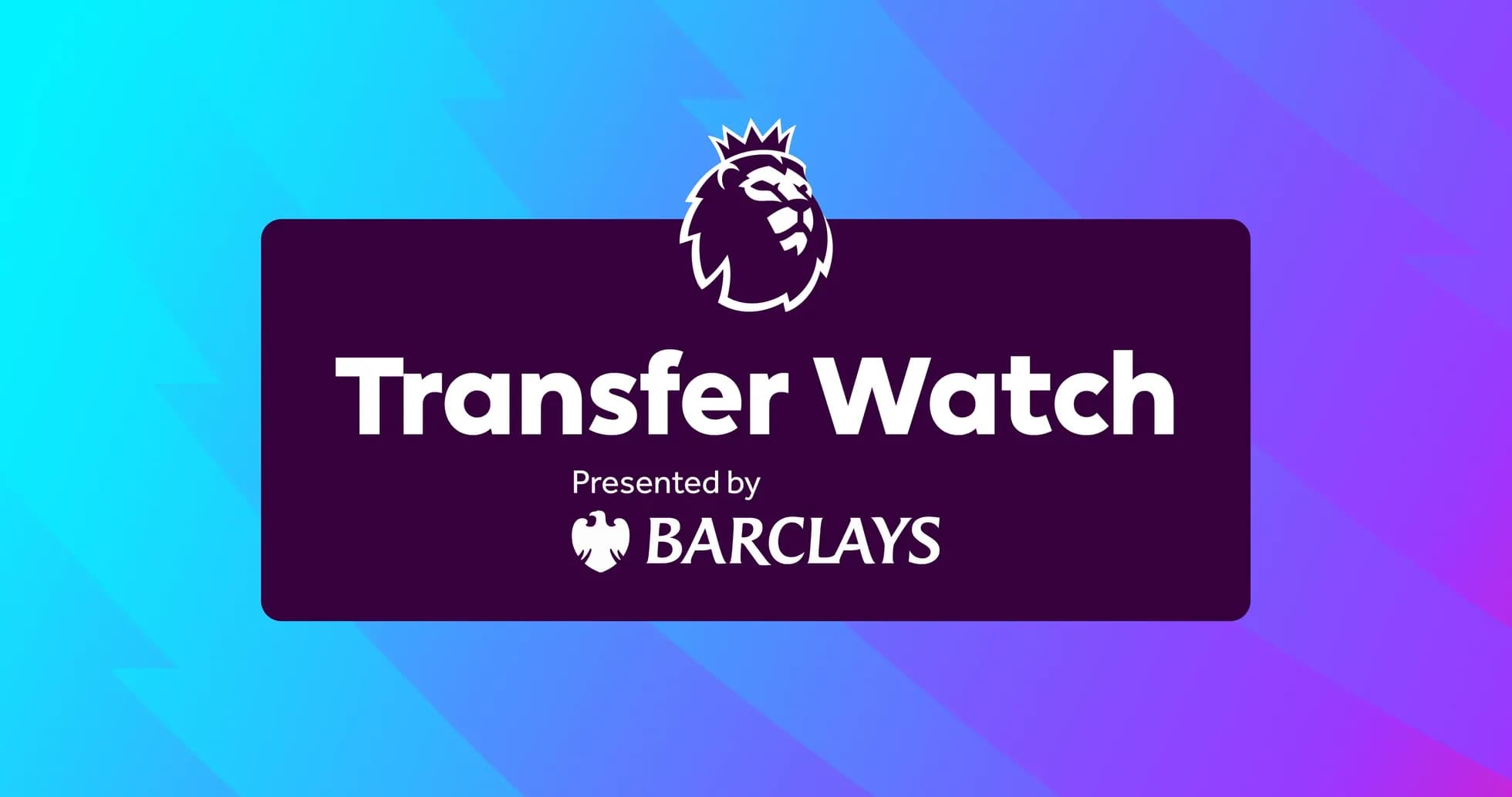 Premier League Transfer Watch graphic with Barclays logo