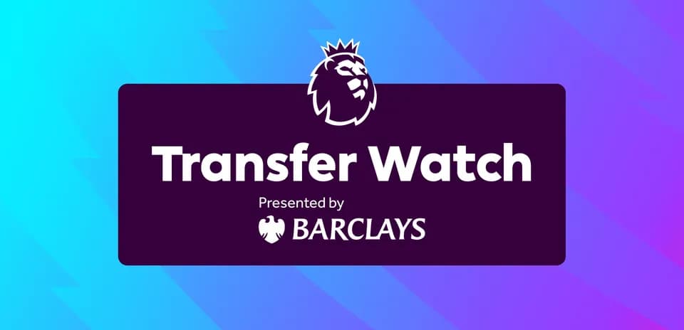 Premier League Transfer Watch graphic with Barclays logo