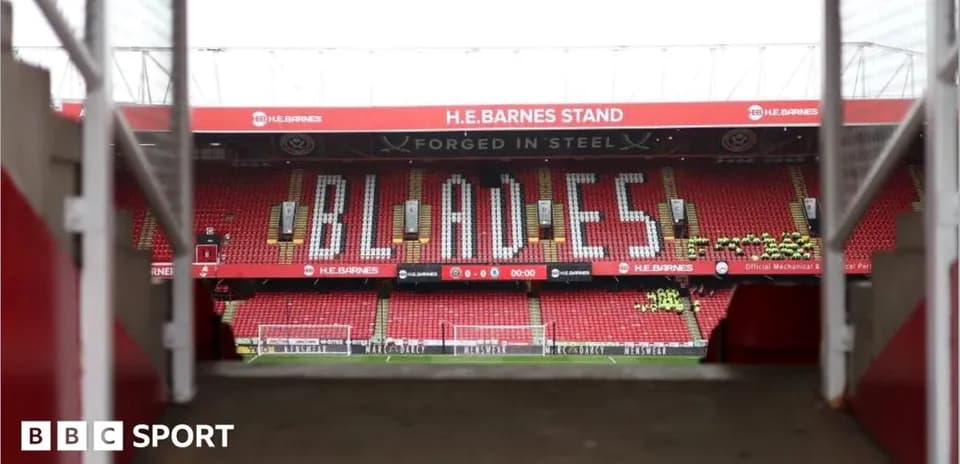 View of H.E. Barnes Stand with 'BLADES' displayed