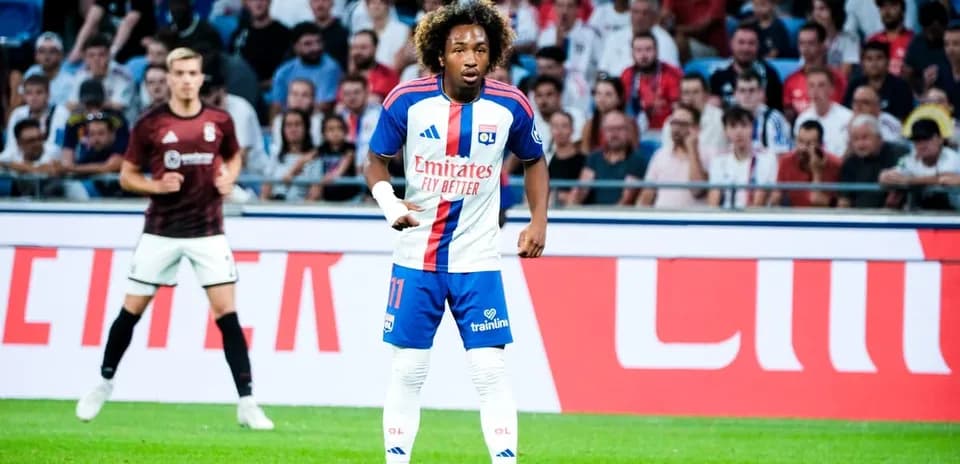Player in action during a football match