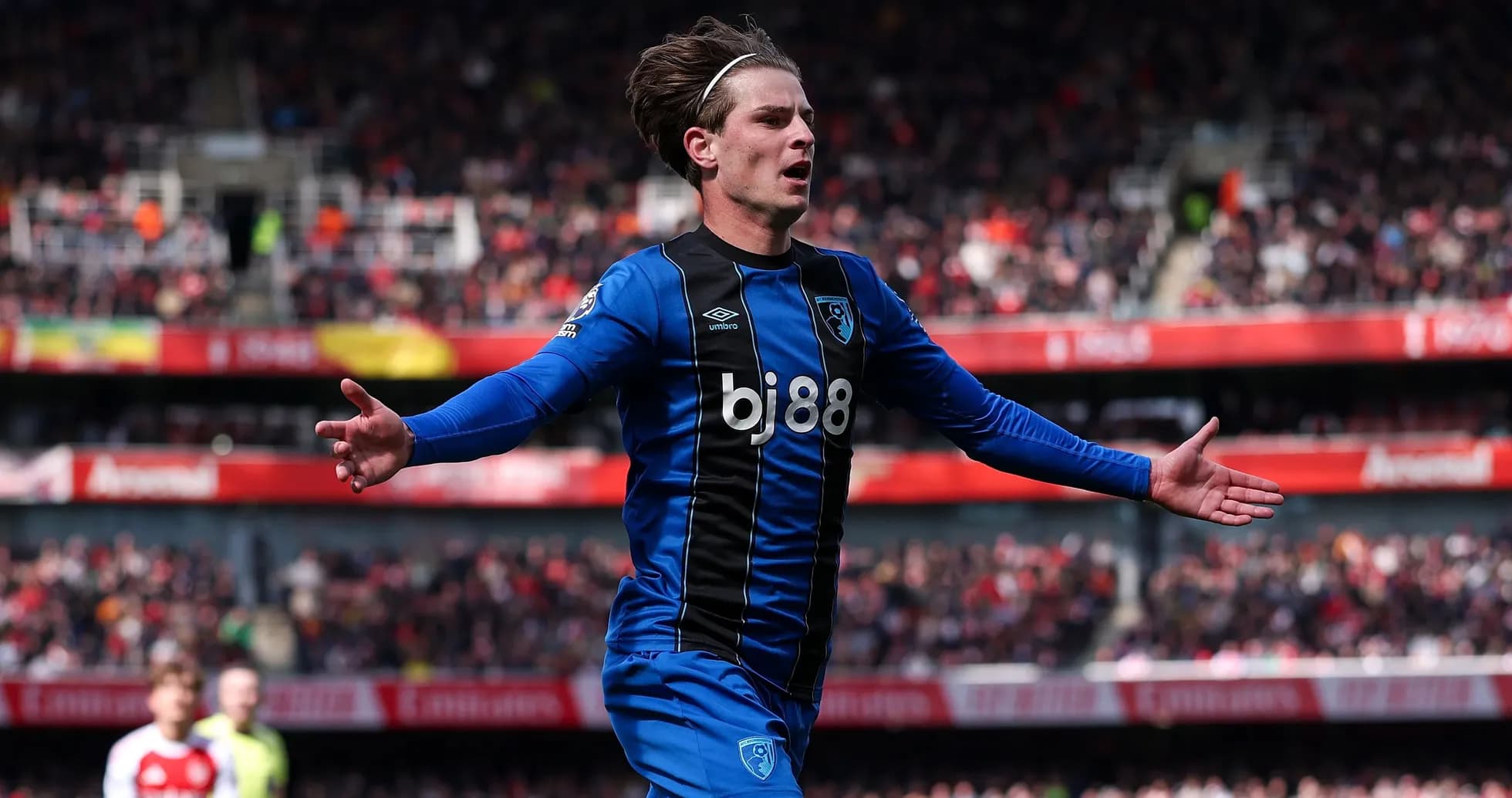 Bournemouth player celebrating a goal during match