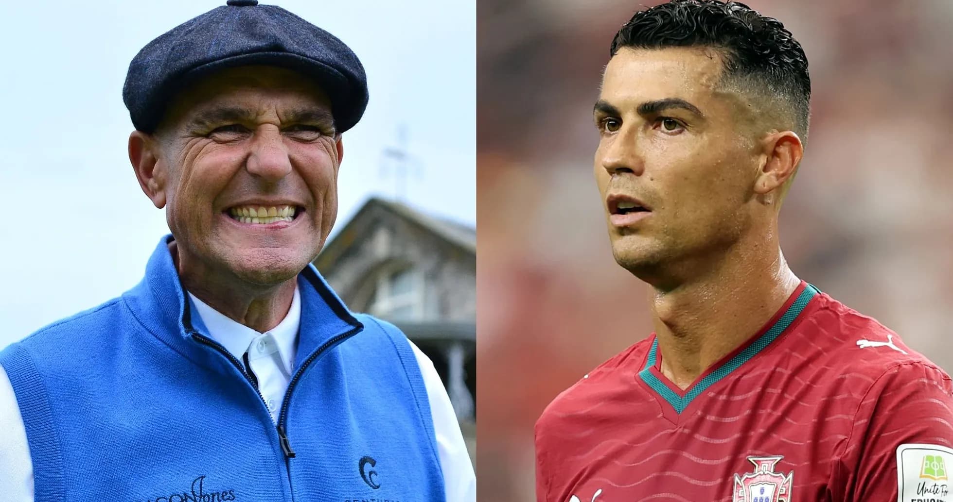 Golf and football personalities side by side