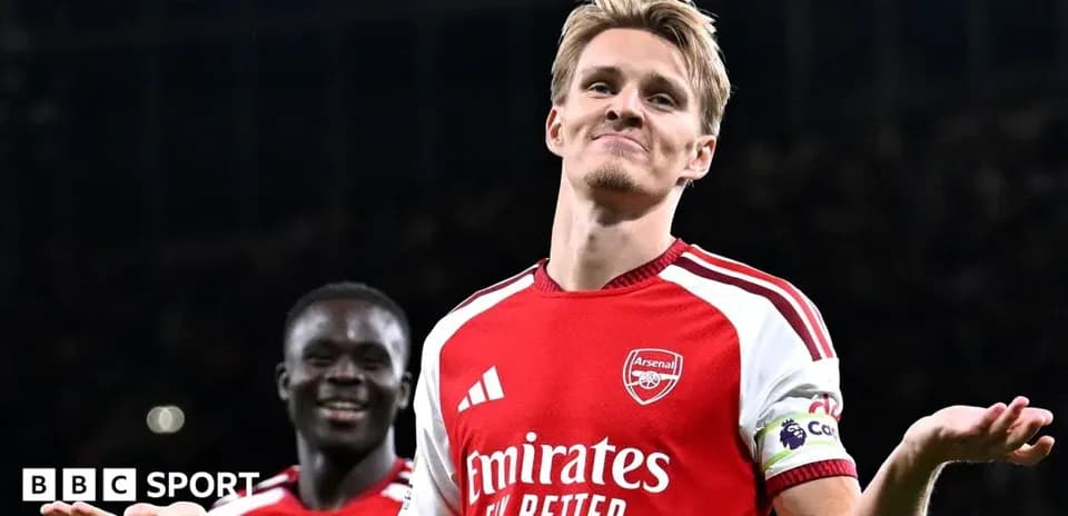 Arsenal player celebrating during a match