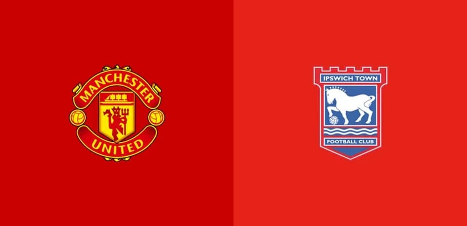 Manchester United and Ipswich Town club logos