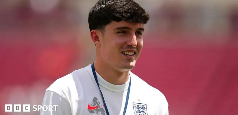 Player wearing England kit during training session
