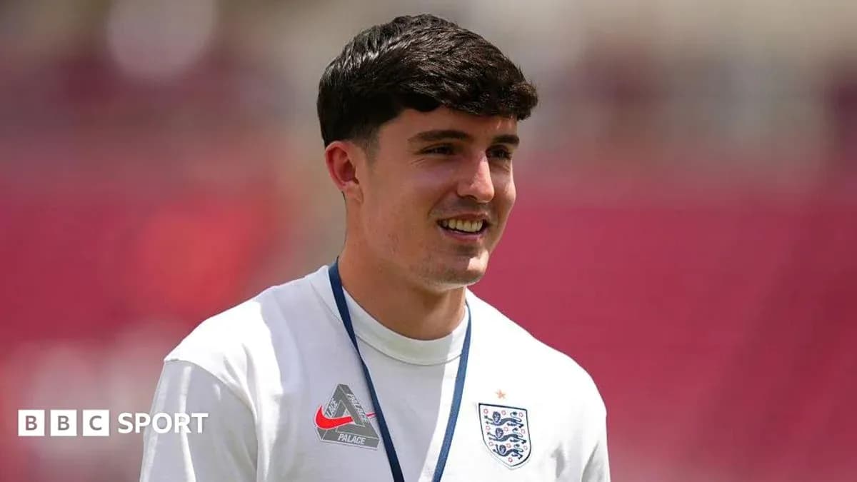 Player wearing England kit during training session
