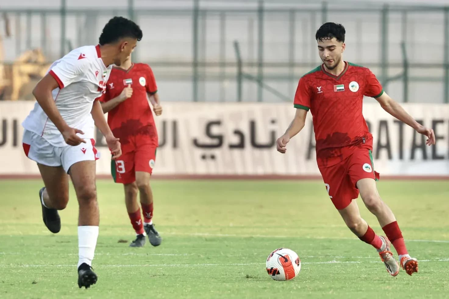 Players competing during Al Sharjah U23 match
