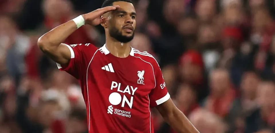 Player saluting fans during match celebration