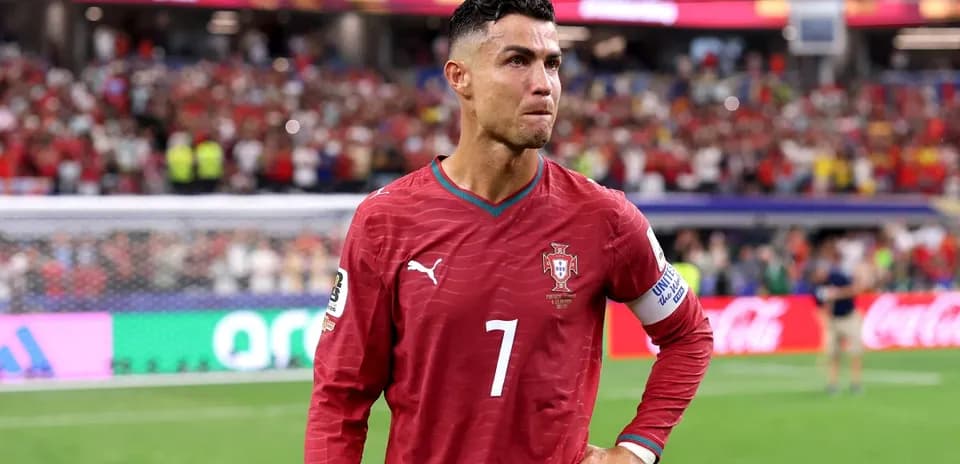 Cristiano Ronaldo in Portugal kit during match