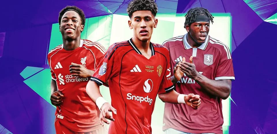 Three football players from Liverpool, Manchester United, and Aston Villa