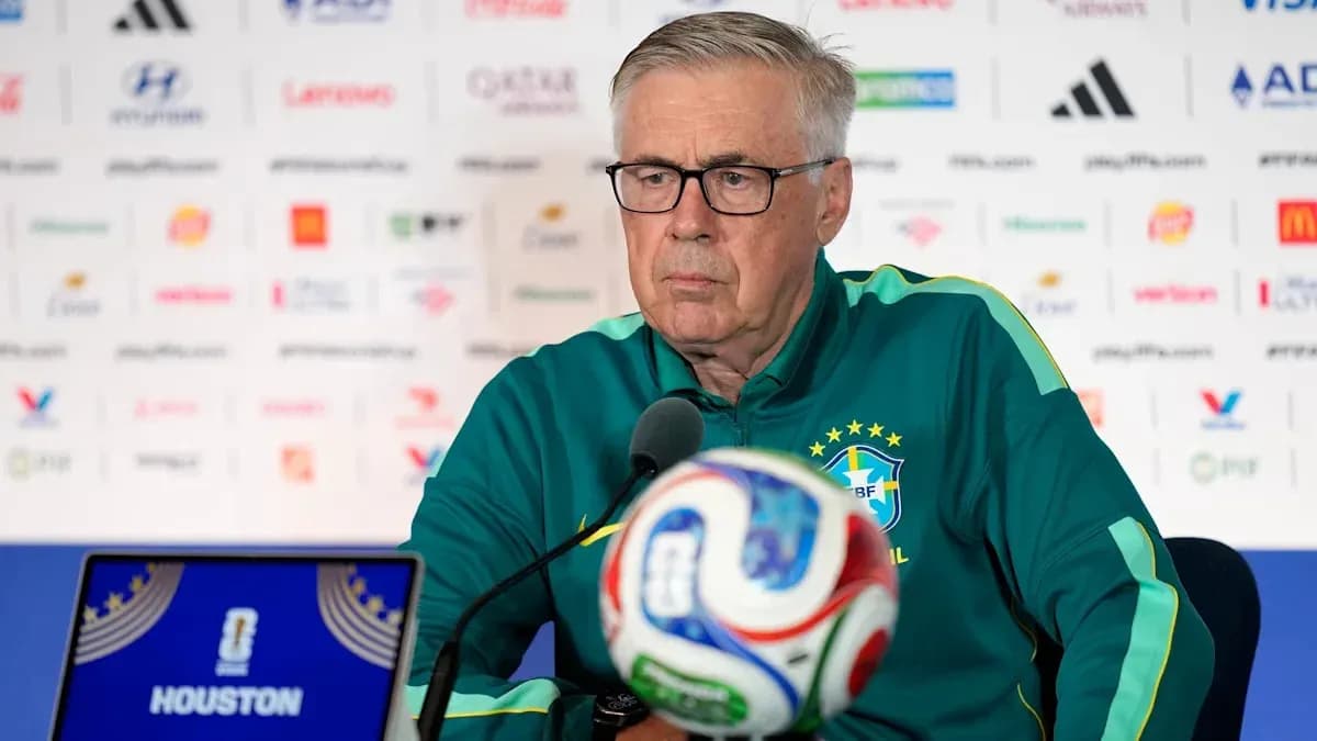 Manager speaking at press conference with football