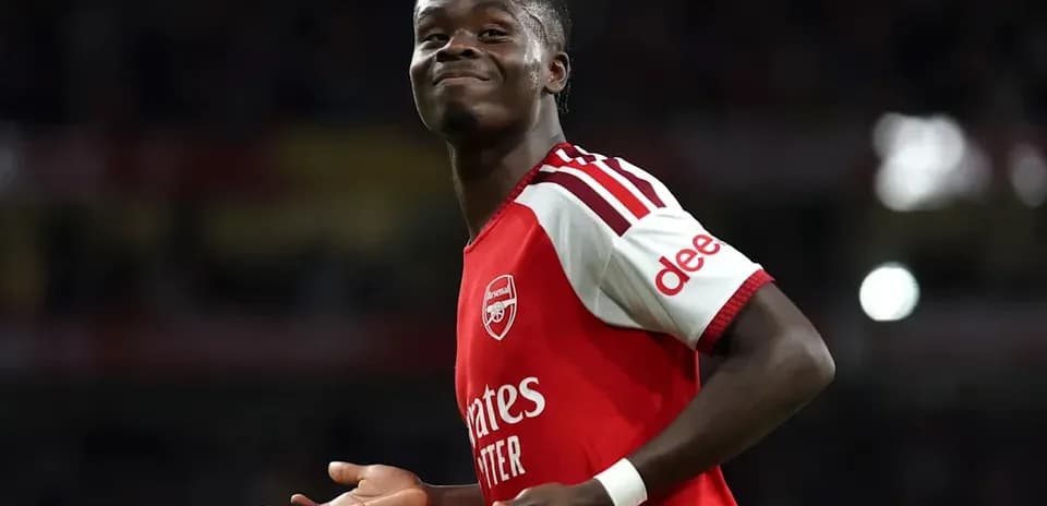 Arsenal player celebrating during a match