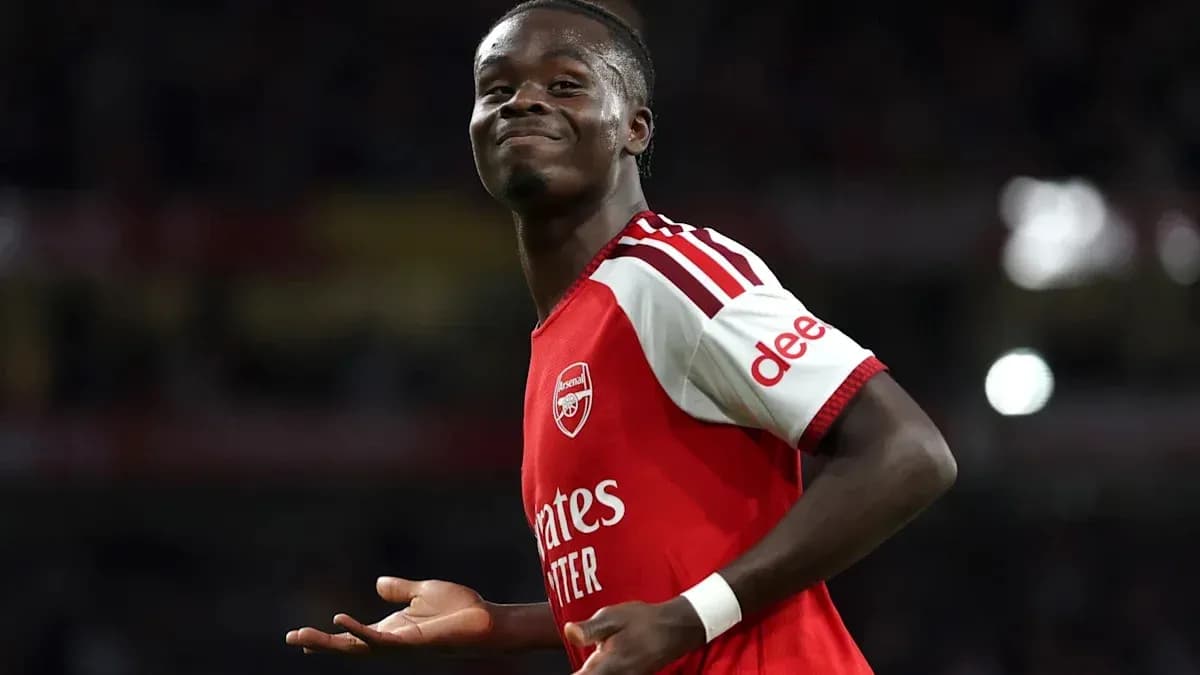 Arsenal player celebrating during a match