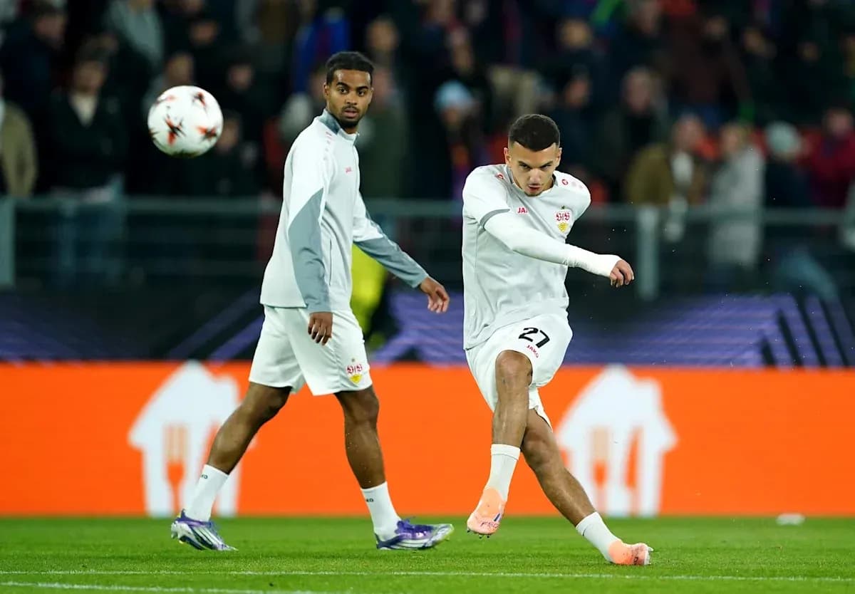 Player taking a shot during warm-up session