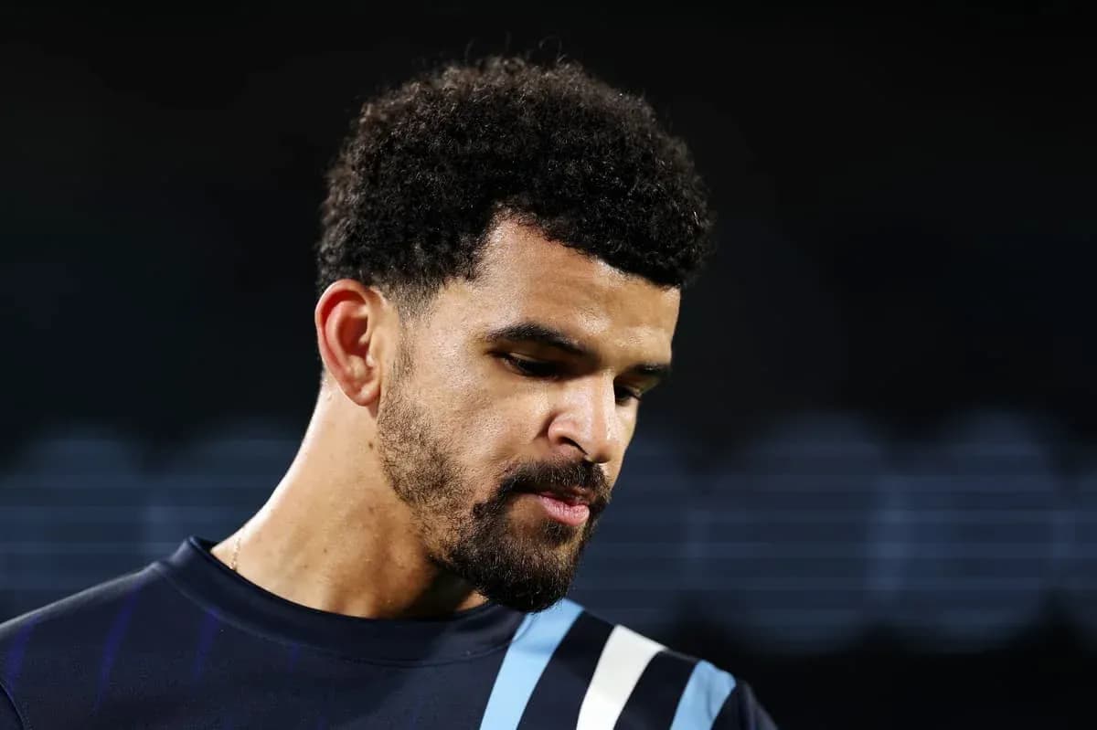 Player looking down during a match